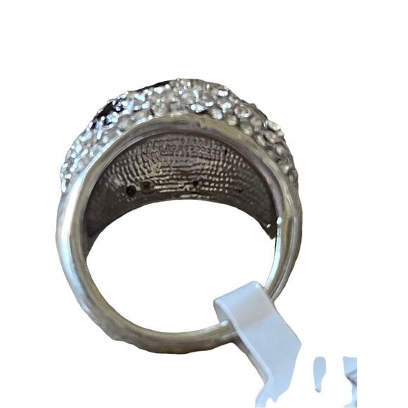 NWT rhinestone ring with black gecko design ring US size 8 - Picture 4 of 8